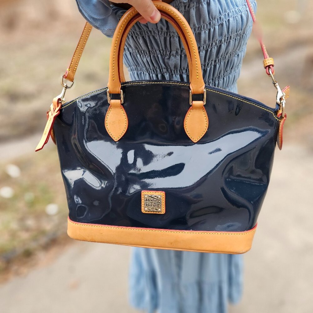 Dooney and Bourke Satchel Handbag Crossbody Shoulderbag Patent Leather Pre-owned